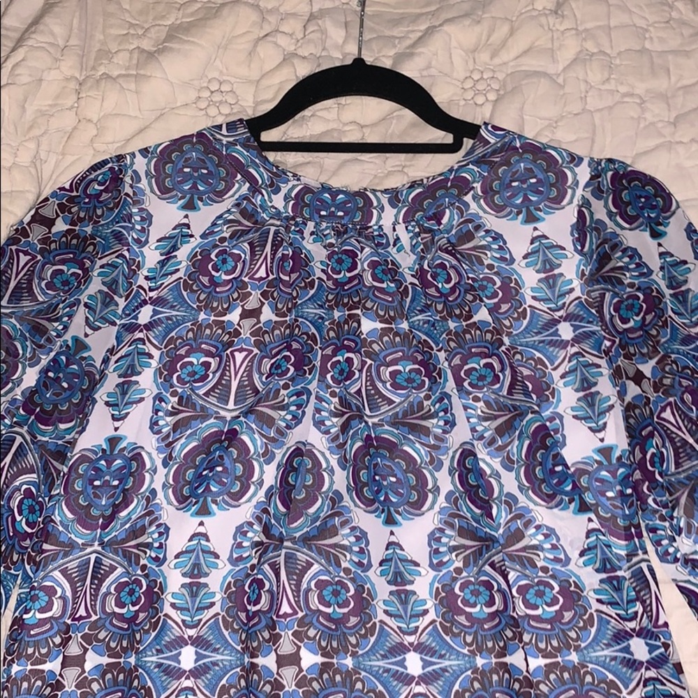 Eva Mendes for NY&CO blue and purple floral dress